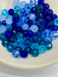 Mixed 4mm x 6mm Crystal Rondelle Beads