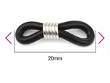 Black Silicone Infinity Connectors for Glasses Neck Straps