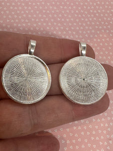 25mm Silver Cabochon Setting