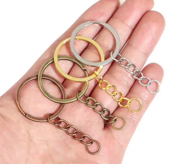 Silver Keyrings, Gold Keyrings,