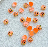Halloween Miniature Resin Pumpkin Flatbacks - Pack of 10