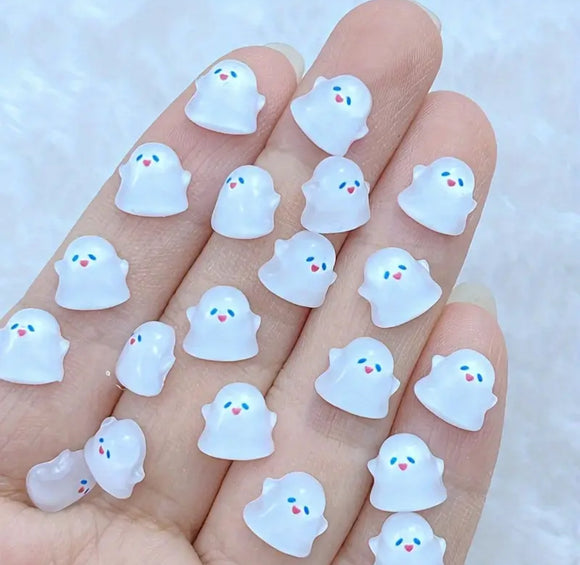 White Ghost Halloween Flatbacks