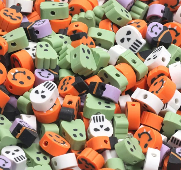 Polymer Clay Halloween Beads