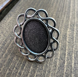 Oval Silver Ring Setting 13mm x 18mm