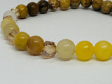 Citrine and Olive Wood Beaded Bracelet – Positivity, Abundance & Good Energy