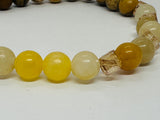 Citrine and Olive Wood Beaded Bracelet – Positivity, Abundance & Good Energy