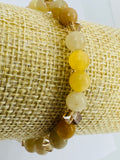 Citrine and Olive Wood Beaded Bracelet – Positivity, Abundance & Good Energy