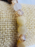Citrine and Olive Wood Beaded Bracelet – Positivity, Abundance & Good Energy