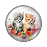 12mm Glass Cat Kitten Cabochons