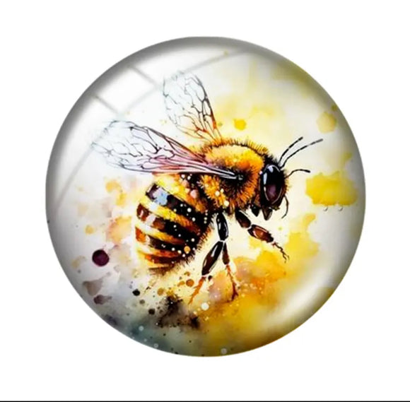 12mm Glass Bee Cabochon