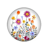 12mm Glass Flower Cabochons