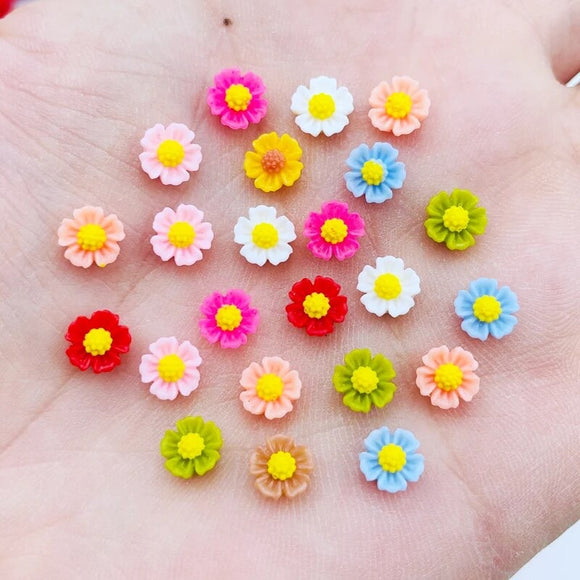 Miniature Resin Flowers 6mm