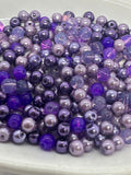 Pack of 100  6mm Purple Berry Dream Bead Mix