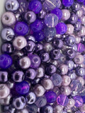 Pack of 100  6mm Purple Berry Dream Bead Mix