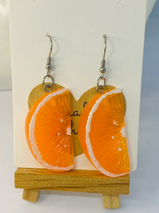 Orange and Lemon Necklace & Earrings