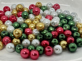 Christmas Glass Pearl Beads 8mm