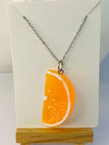 Orange and Lemon Necklace & Earrings