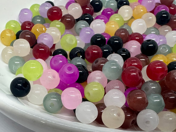 6mm Acrylic Jade Beads