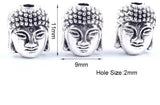 Solid Silver Buddha Beads 11mm