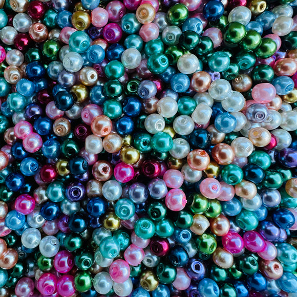 4mm Glass Pearl Bead Mix
