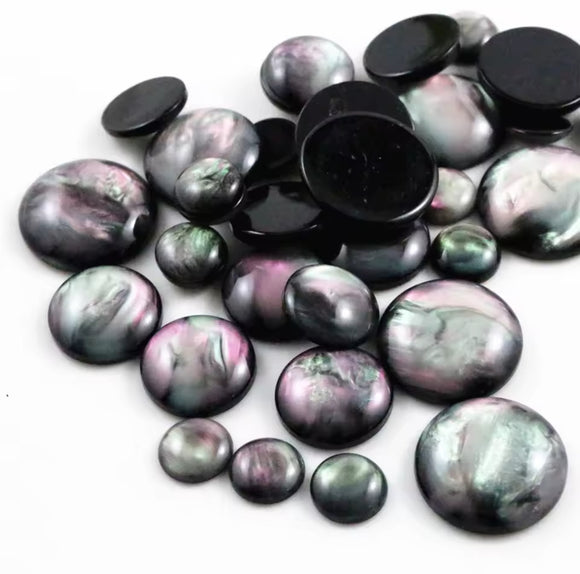 8mm or 10mm Resin Abalone Shell Cabochons