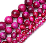 Pink Tiger’s Eye Beaded Bracelet with Velvet Pouch