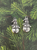 Silver Christmas Tree Charms and  Snowmen Charms