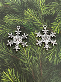 Large Silver Snowflake Pendants