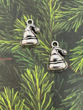 Silver Christmas Hat Charms