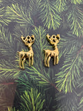 Silver, Bronze or Gold Reindeer Pendants