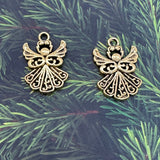 Gold Angel Christmas Charms