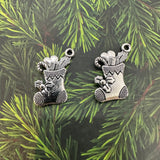 Silver Christmas Stocking Charms