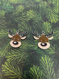 Silver Plated Reindeer Enamel Charms