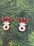 Gold Plated Reindeer Enamel Charms