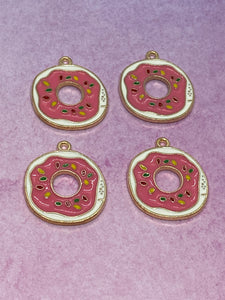 doughnut charms, cake charms, enamel charms,