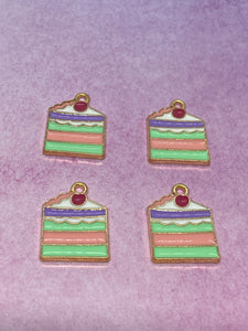 birthday cake enamel charms