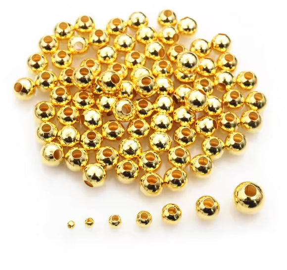 Gold Plated Round Beads