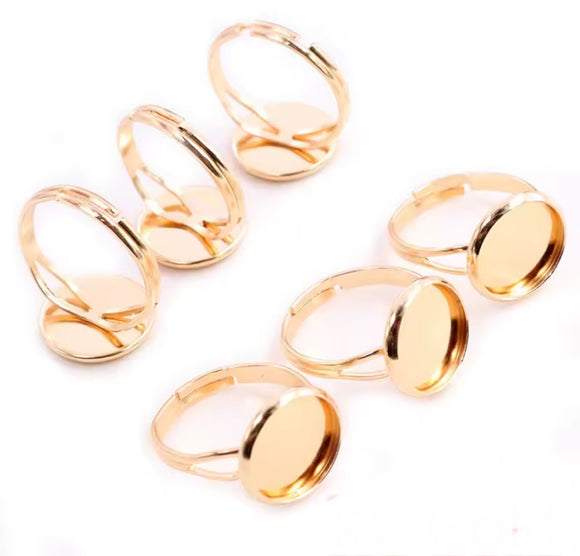 KC Gold Ring Settings 12mm