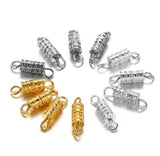 Screw Clasps, Rhodium, Silver and Gold
