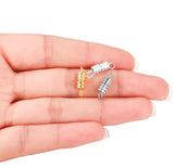 Screw Clasps, Rhodium, Silver and Gold