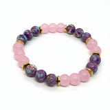 Rose Quartz & Jasper Beaded Bracelet