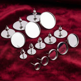 6mm Stainless Steel Cabochon Earring Studs