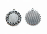 20mm Cabochon Setting in Antique Silver