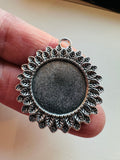 20mm Cabochon Setting in Antique Silver