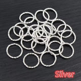 Twisted Gold or Silver Jump Rings  8mm