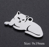 Stainless Steel Cat Charms