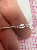 925 Sterling Silver Snake Chain Necklaces,  16", 18", 20"