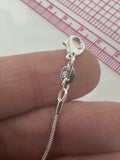 925 Sterling Silver Snake Chain Necklaces,  16", 18", 20"