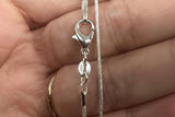 925 Sterling Silver Snake Chain Necklaces,  16", 18", 20"