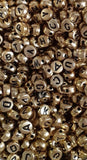 Acrylic Gold Colour Alphabet Letter Beads 7mm Clearance